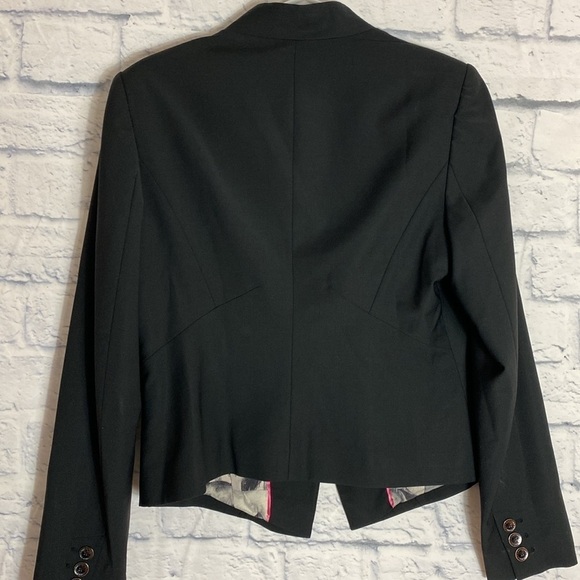 Ted Baker Working Title black wool blend one button blazer jacket - Picture 4 of 6